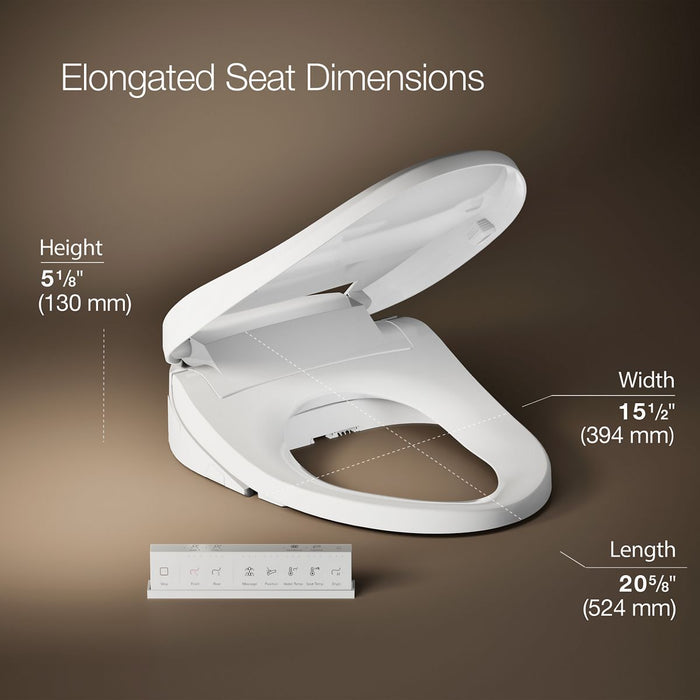 KOHLER K-8298-CR C3 Elongated bidet toilet seat with remote control
