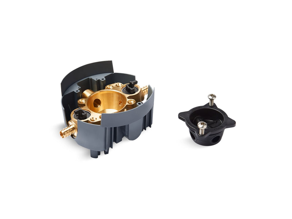 KOHLER K-8300-PS Rite-Temp Valve body rough-in with service stops and PEX crimp connections, not applicable