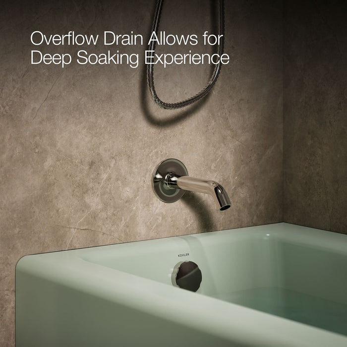 KOHLER K-837 Bellwether 60" x 30-1/4" alcove bath, left drain, aspen green - view 4