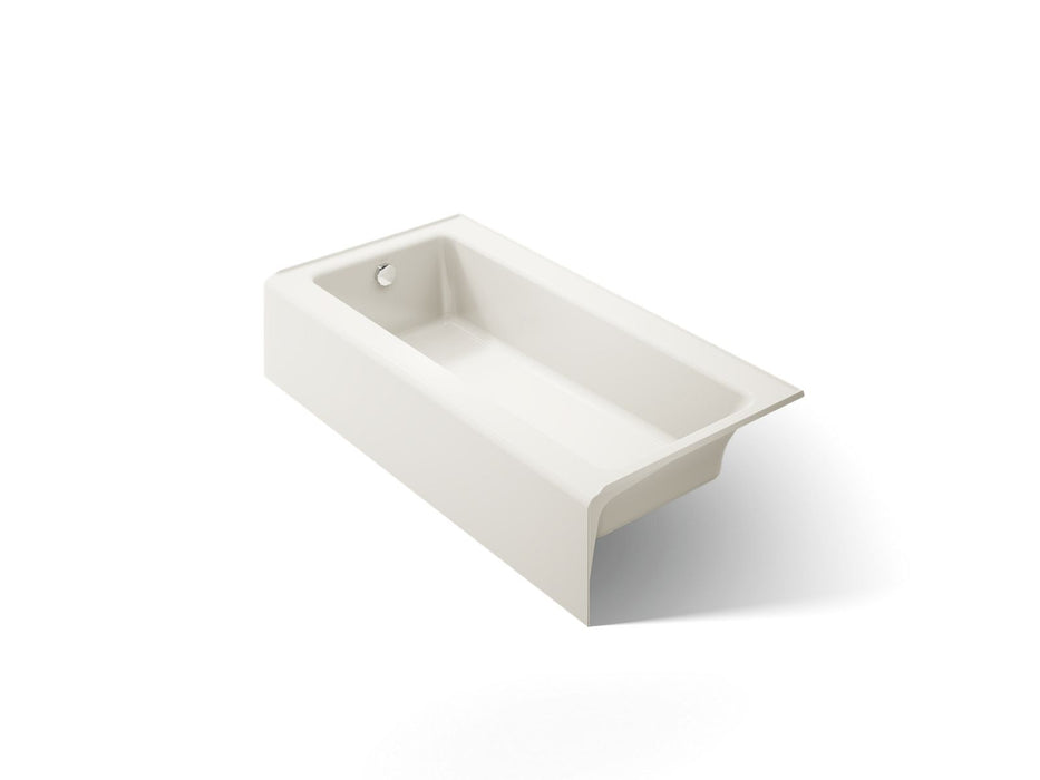 KOHLER K-837 Bellwether 60" x 30-1/4" alcove bath, left drain, biscuit