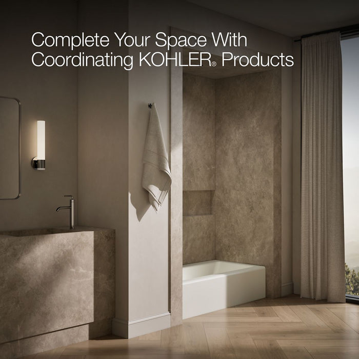 KOHLER K-837 Bellwether 60" x 30-1/4" alcove bath, left drain, biscuit - view 2