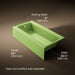 KOHLER K-837 Bellwether 60" x 30-1/4" alcove bath, left drain, fresh green - view 2