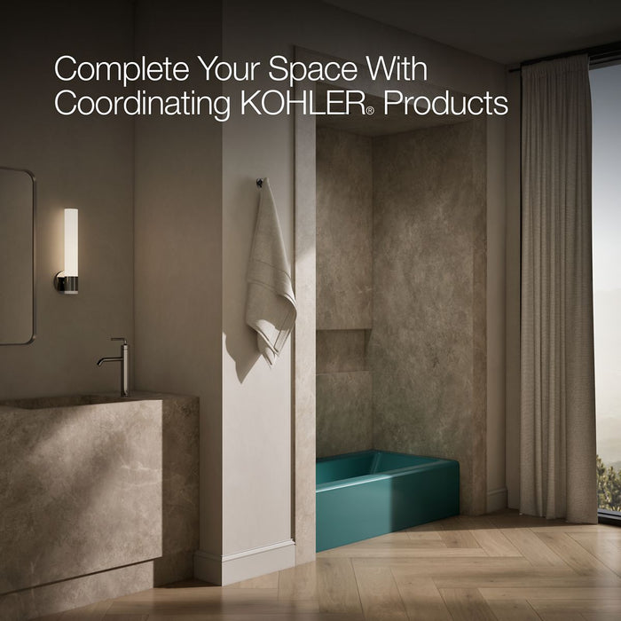 KOHLER K-837 Bellwether 60" x 30-1/4" alcove bath, left drain, teal - view 2