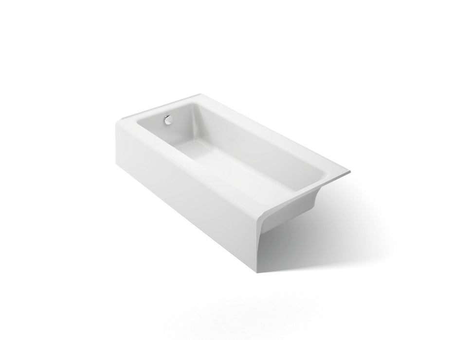 KOHLER K-837 Bellwether 60" x 30-1/4" alcove bath, left drain, white