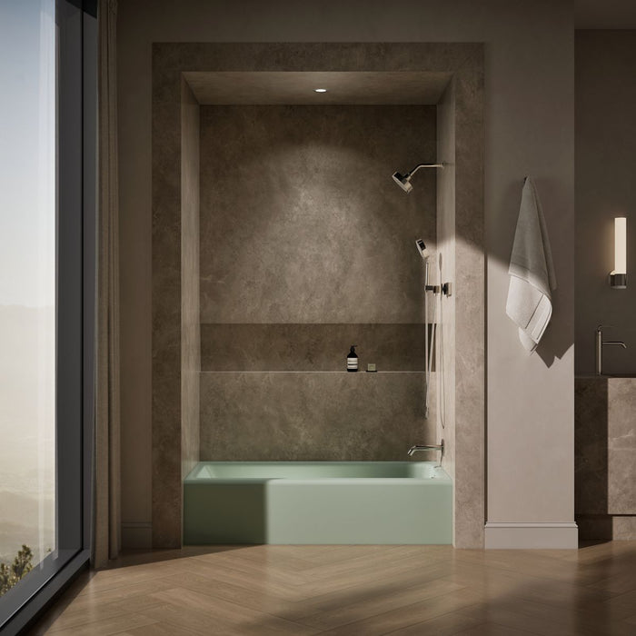KOHLER K-838 Bellwether 60" x 30-1/4" alcove bath, right drain, aspen green - view 3