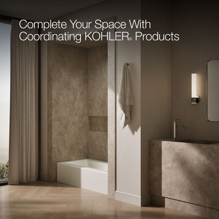 KOHLER K-838 Bellwether 60" x 30-1/4" alcove bath, right drain, biscuit - view 3