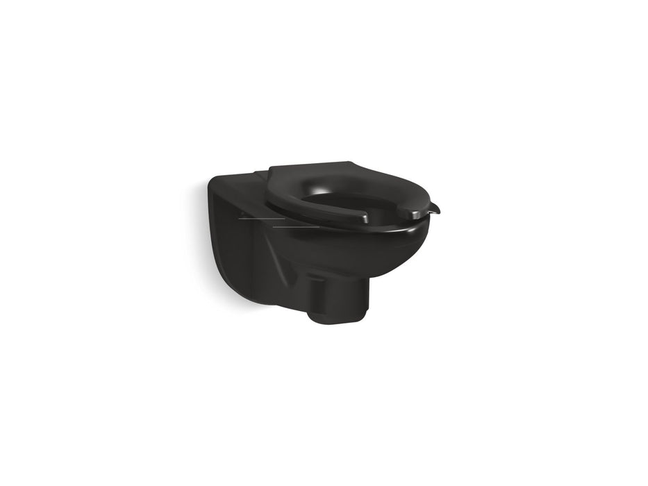 KOHLER K-84434-0 K-84434 Kingston Wall-mount Top-spud Toilet Bowl, 1.28 or 1.6 GPF, black black