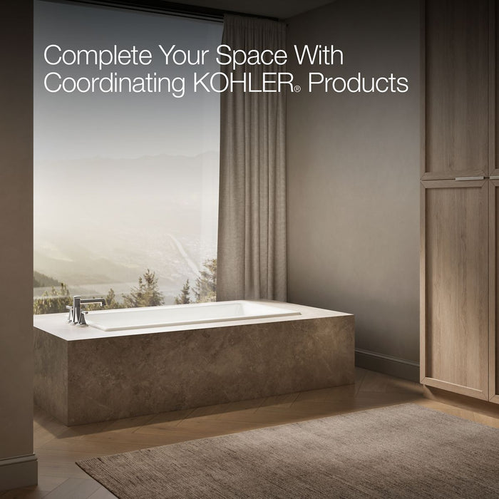 KOHLER K-850 Tea-for-Two 60" x 32" drop-in bath, biscuit - view 3