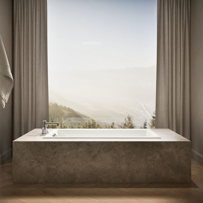 KOHLER K-850 Tea-for-Two 60" x 32" drop-in bath, biscuit - view 4