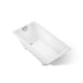 KOHLER K-852-GH0 Tea-for-Two 60" x 32" drop-in Heated BubbleMassage air bath, white
