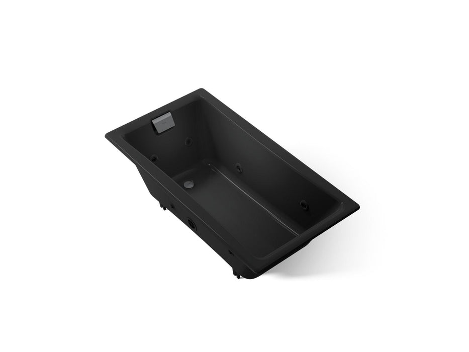 KOHLER K-852-JH Tea-for-Two 60" x 32" drop-in/undermount whirlpool bath, black black