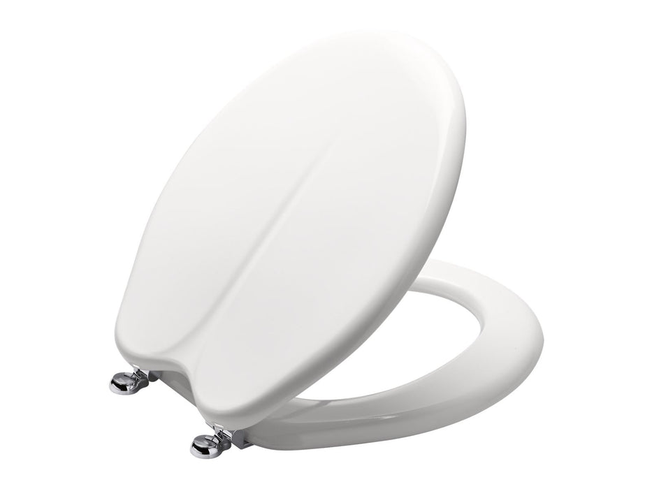 KOHLER K-85332-CP Rochelle Toilet Seat, white