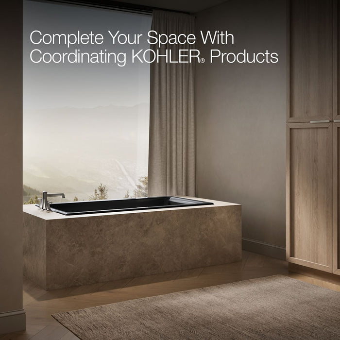 KOHLER K-855 Tea-for-Two 66" x 36" drop-in/undermount bath, black black - view 3