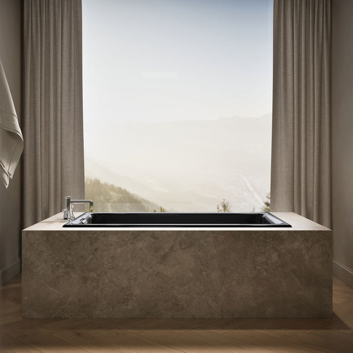 KOHLER K-855 Tea-for-Two 66" x 36" drop-in/undermount bath, black black - view 4