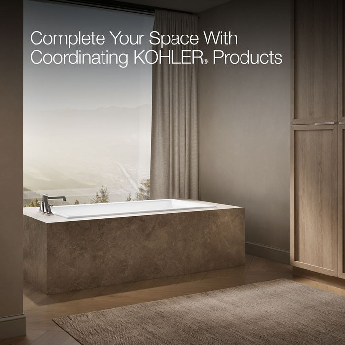 KOHLER K-855 Tea-for-Two 66" x 36" drop-in/undermount bath, white - view 3