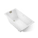 KOHLER K-856-GHBN Tea-for-Two 66" x 36" drop-in Heated BubbleMassage air bath, white