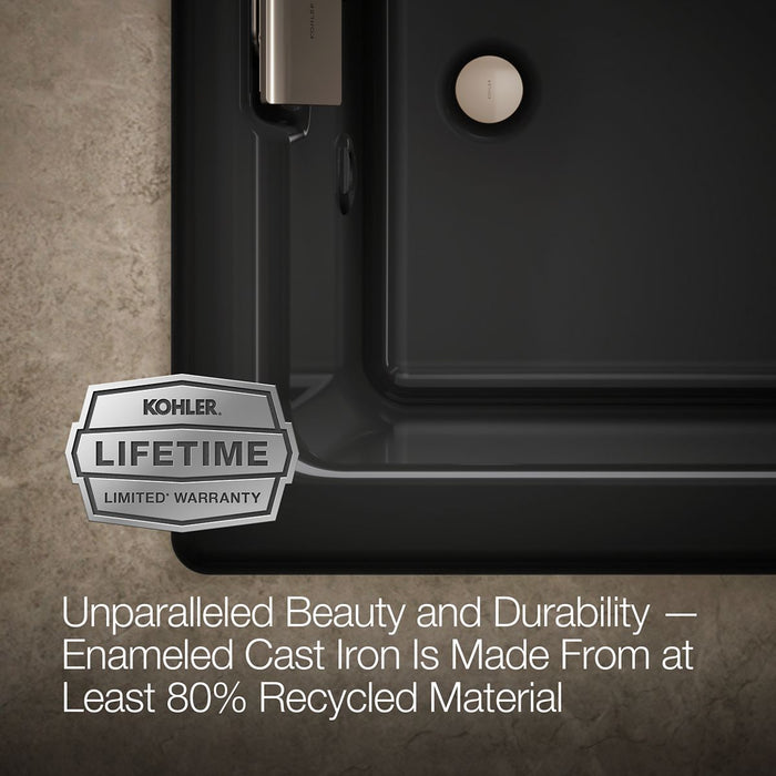 KOHLER K-856-M Tea-for-Two 66" x 36" drop-in whirlpool bath