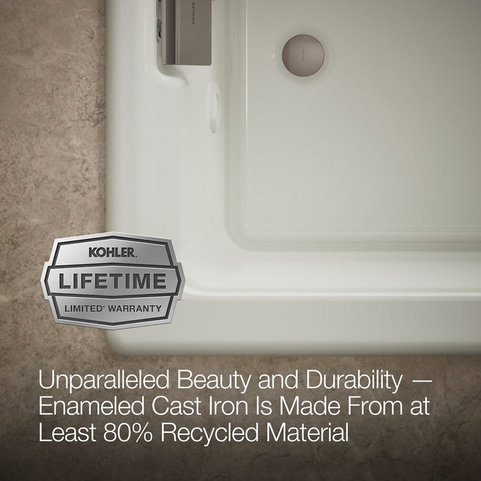 KOHLER K-856-M Tea-for-Two 66" x 36" drop-in whirlpool bath