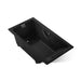 KOHLER K-856-V Tea-for-Two 66" x 36" drop-in Effervescence whirlpool bath, black black