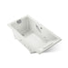 KOHLER K-856-V Tea-for-Two 66" x 36" drop-in Effervescence whirlpool bath, dune