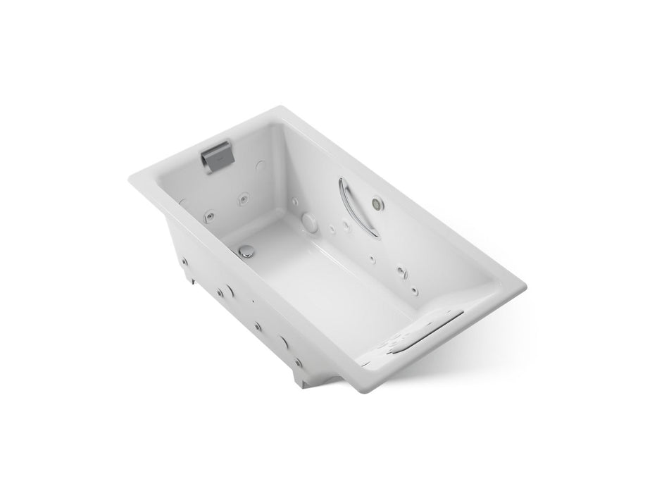 KOHLER K-856-V Tea-for-Two 66" x 36" drop-in Effervescence whirlpool bath, ice grey