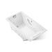 KOHLER K-856-V Tea-for-Two 66" x 36" drop-in Effervescence whirlpool bath, white
