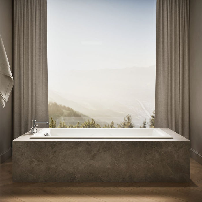 KOHLER K-863 Tea-for-Two 71-3/4" x 36" drop-in bath, biscuit - view 4
