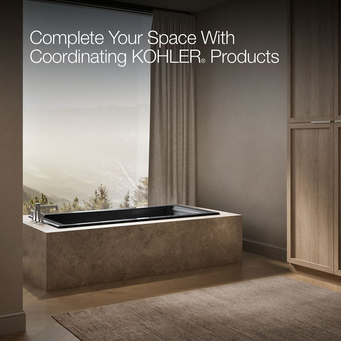 KOHLER K-863 Tea-for-Two 71-3/4" x 36" drop-in bath, black black - view 3