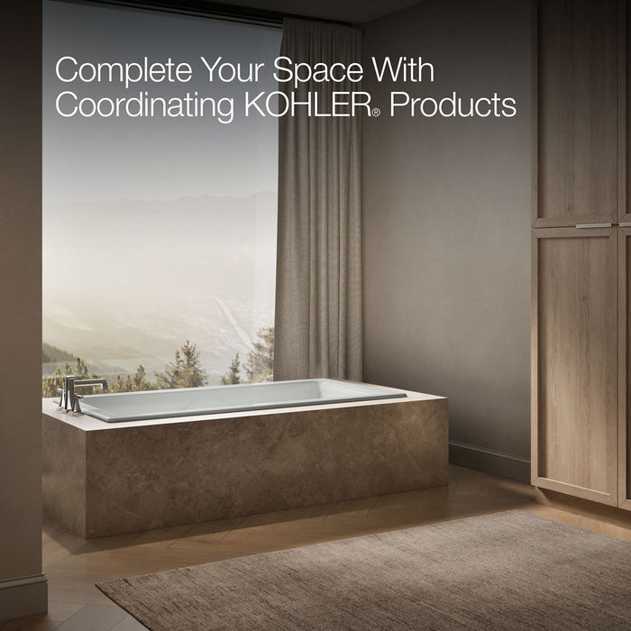 KOHLER K-863 Tea-for-Two 71-3/4" x 36" drop-in bath, ice grey - view 3
