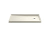 KOHLER K-8642 Rely 60" x 30" alcove shower base, right drain, biscuit