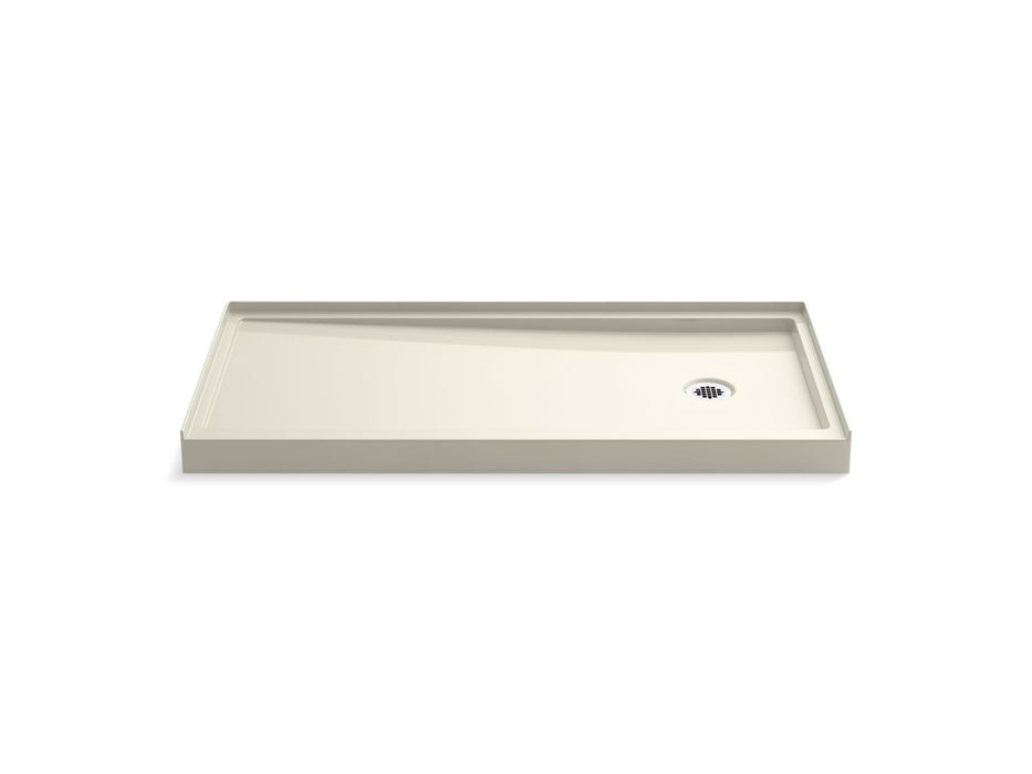 KOHLER Rely 60" x 30" alcove shower base, right drain