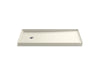 KOHLER K-8643 Rely 60" x 30" alcove shower base, left drain, biscuit