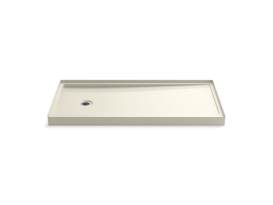 KOHLER K-8643 Rely 60" x 30" alcove shower base, left drain, biscuit