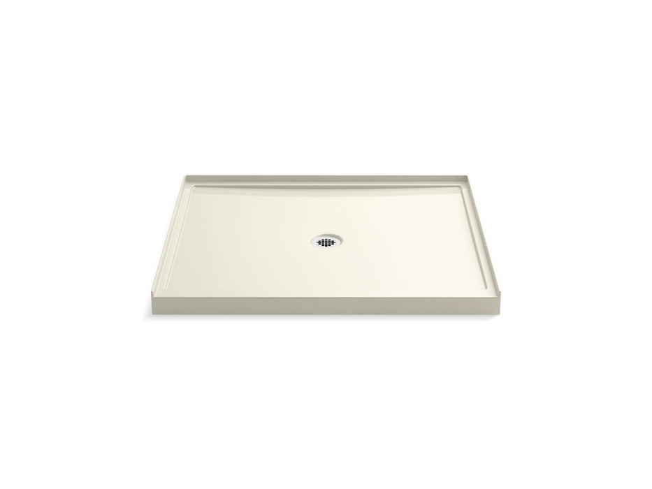 KOHLER K-8648 Rely 48" x 42" alcove shower base, center drain, biscuit