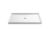 KOHLER K-8659 Rely 60" x 42" alcove shower base, center drain, white