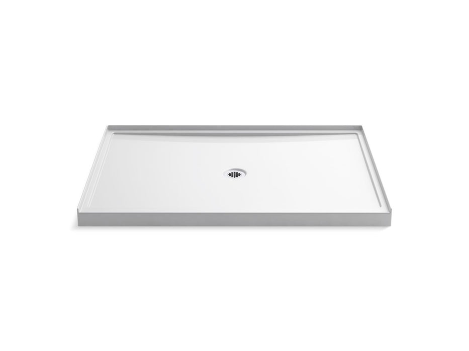 KOHLER K-8659 Rely 60" x 42" alcove shower base, center drain, white
