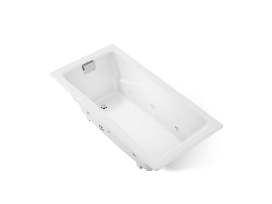 KOHLER K-865-JHM Tea-for-Two 71-3/4" x 36" drop-in/undermount whirlpool bath, white