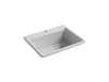 KOHLER K-8668-1A1 Riverby 27" top-mount single-bowl kitchen sink, ice grey