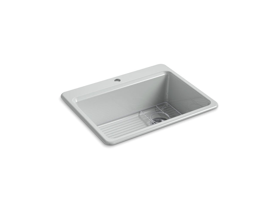 KOHLER K-8668-1A1 Riverby 27" top-mount single-bowl kitchen sink, ice grey