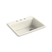 KOHLER K-8668-3A1 Riverby 27" top-mount single-bowl kitchen sink, biscuit