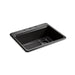 KOHLER K-8668-3A1 Riverby 27" top-mount single-bowl kitchen sink, black black