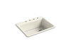 KOHLER K-8668-4A1 Riverby 27" top-mount single-bowl kitchen sink, biscuit