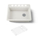 KOHLER K-8668-5UA1 Riverby 27" undermount single-bowl kitchen sink, biscuit - view 5