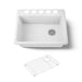 KOHLER K-8668-5UA1 Riverby 27" undermount single-bowl kitchen sink, white - view 5