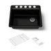 KOHLER K-8668-5UA2 Riverby 27" undermount single-bowl workstation kitchen sink, black black - view 5