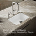 KOHLER K-8668-5UA2 Riverby 27" undermount single-bowl workstation kitchen sink, white - view 4