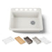 KOHLER K-8668-5UPC Riverby 27" undermount single-bowl workstation kitchen sink, biscuit - view 5