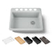 KOHLER K-8668-5UPC Riverby 27" undermount single-bowl workstation kitchen sink, ice grey - view 5