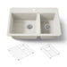 KOHLER K-8669-1A1 Riverby 33" top-mount double-bowl kitchen sink, biscuit