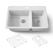 KOHLER K-8669-1A1 Riverby 33" top-mount double-bowl kitchen sink, white